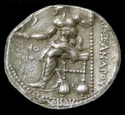 Alexander Le Grand Tétradrachme Tyre Herakles Zeus Ancienne Pièce D'argent Grecque Xf