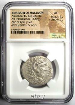 Alexander The Great III Ar Tetradrachm Coin 336-323 Bc Certifié Ngc Au