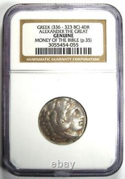 Alexander le Grand III AR Tétradrachme Coin Bible 336-323 avant J.-C. Certifié NGC