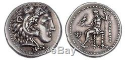 Alexandre III Le Grand Tétradrachme 323 Bc Memphis Mint Argent Ancienne Pièce De Monnaie