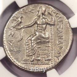Alexandre Le Grand Ar Tetradrachm Coin 336-323 Bc Certifié Ngc Choix Au