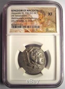 Alexandre Le Grand III Ar Tetradrachm 336-323 Bc Coin Certifié Ngc Xf