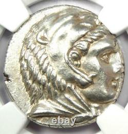 Alexandre Le Grand III Ar Tetradrachm Coin 336-323 Bc Certifié Ngc Au