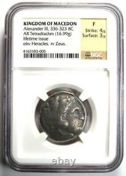 Alexandre Le Grand III Ar Tetradrachm Coin 336 Bc Ngc Fine Lifetime Numéro