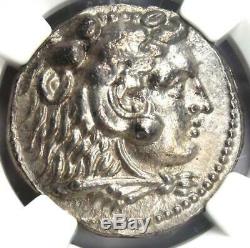 Alexandre Le Grand III Ar Tetradrachm Silver Coin 336-323 Bc Certifié Ngc Au