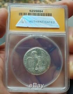 Anacs Antique Romaine Monnaie Nero Tétradrachme 62ad Syrie Monnaie Argent Belle