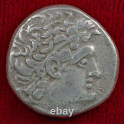 Ancien Monnaie Ptolemy IX Et Cleopatra III Eagle Alexandria Tetradrachme D'argent