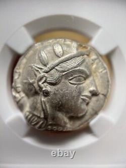 Ancien grec, Attique, Athènes, Tétradrachme de chouette en argent. NGC AU 5/3