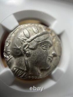 Ancien grec, Attique, Athènes, Tétradrachme de chouette en argent. NGC AU 5/3