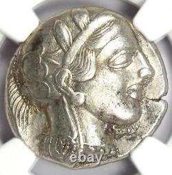 Ancient Athènes Grèce Athena Owl Ar Tetradrachm Argent Coin 440-404 Bc Ngc Xf