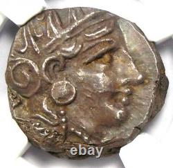 Ancient Athènes Grèce Athena Owl Tetradrachm Coin (393-294 Av. J.-c.) Ngc Choice Au