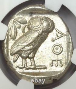Ancient Athènes Grèce Athéna Owl Tetradrachm Coin (440-404 Av. J.-c.) Ngc Au
