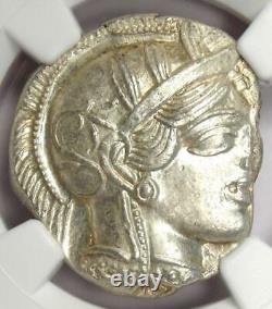 Ancient Athènes Grèce Athéna Owl Tetradrachm Coin (440-404 Av. J.-c.) Ngc Ms (unc)