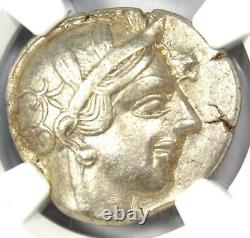 Ancient Athènes Grèce Athéna Owl Tetradrachme Argent Coin (440-404 Av. J.-c.) Ngc Xf