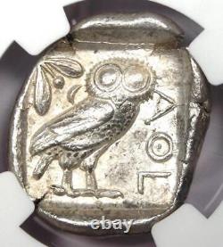 Ancient Athènes Grèce Athena Owl Tetradrachme Argent Coin 440-404 Bc Ngc Xf Ef