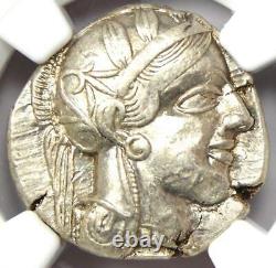 Ancient Athens Greece Athena Owl Tetradrachm Coin (440-404 Av. J.-c.) Ngc Au, Test Cut