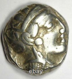 Ancient Egypt Athena Owl Tetradrachm Argent Coin (400 Av. J.-c.) Vf (très Beau)