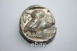 Ancient Greek Silver Athens Attica Silver Tetradrachm 5/4e Century Bc