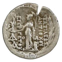 Antiochos VII / Athéna. Tétradrachme D'argent Grec Coin Cappadocien Royaume