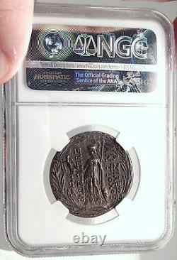 Antiochos VII Seleukid Argent Grec Cappadocien Tetradrachm Monnaie Ngc Au I70336