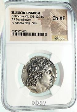 Antiochos VII Sidetes Argent Ancien Grec Tetradrachm Seleukid Coin Ngc I84884