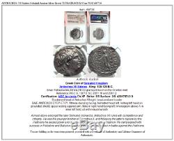 Antiochos VII Sidétès Seleukid Ancien Argent Grec Tétradrachme Monnaie Ngc I68736