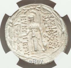 Antiochus VII Grec Ancien Seleukids Ar Tétradrachme 138-29bc Ngc Ch Xf
