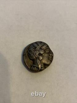 Antique Athènes Grèce Athena Owl Tetradrachm Ar Silver Coin 440-404 Bc Ch Vf