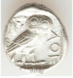 Antique Athènes Grèce Athena Owl Tetradrachm Ar Silver Coin 440-404 Bc Ch Xf