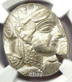 Antique Athènes Grèce Athena Owl Tetradrachm Coin (440-404 Av. J.-c.) Ngc Au