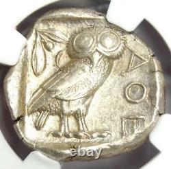 Antique Athènes Grèce Athena Owl Tetradrachm Coin (440-404 Av. J.-c.) Ngc Choice Vf