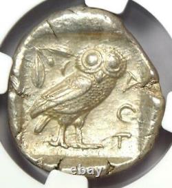 Antique Athènes Grèce Athena Owl Tetradrachm Coin (440-404 Av. J.-c.) Ngc Choice Xf