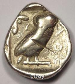 Antique Athènes Grèce Athena Owl Tetradrachm Coin (454-404 Av. J.-c.) Vf Condition