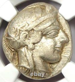 Antique Athènes Grèce Athena Owl Tetradrachm Silver Coin (440-404 Av. J.-c.) Ngc Vf