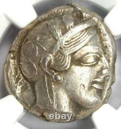 Antique Athènes Grèce Athena Owl Tetradrachm Silver Coin (440-404 Av. J.-c.) Ngc Xf