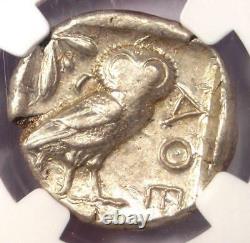 Antique Athènes Grèce Athena Owl Tetradrachm Silver Coin (440-404 Av. J.-c.) Ngc Xf