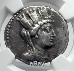 Arados Phenicia Authentique Ancien 92bc Argent Grec Tetradrachm Monnaie Ngc I80951