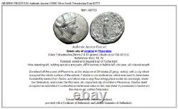 Arados Phoenicia Authentique Ancien 138bc Argent Grec Tetradrachm Coin I80755