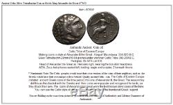 Argent Celtique Ancienne Tetradrachm Coin En Grec Roi Alexandre Le Grand I57630