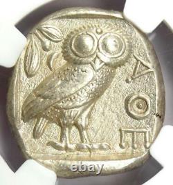 Athènes Antique Grèce Athena Owl Tetradrahm Pièce D’argent (440-404 Av. J.-c.) Ngc Au