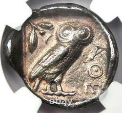 Athènes Antique Grèce Athena Owl Tetradrahm Pièce D’argent (440-404 Av. J.-c.) Ngc Vf