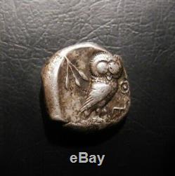 Athènes Ar Archaic Tétradrachme 500-490 Bc Athena / Owl Full Crest