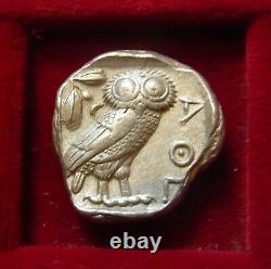 Athènes, Athena Owl Silver Tetradrachm 454-404 Av. J.-c. Athena & Owl Crête Pleine
