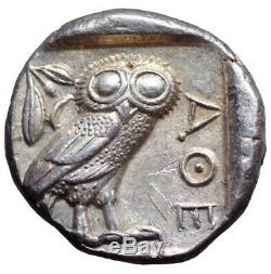 Athènes Athena Owl Tetradrachm Ca. 465-454 Avant Jc Superbe Pièce De Monnaie De L'antiquité Grecque