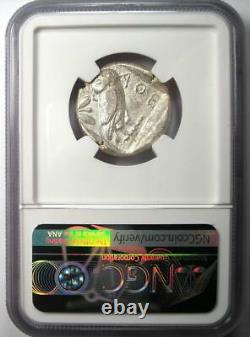 Athènes Athena Owl Tetradrachm Coin (455-440 Av. J.-c.) Ngc Au, Test Cut Early Issue