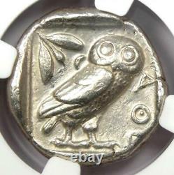 Athènes Athena Owl Tetradrachm Coin (455-440 Av. J.-c.) Ngc Choice Vf Première Édition
