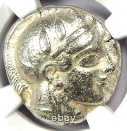 Athènes Athena Owl Tetradrachm Coin (465-455 Av. J.-c.) Ngc Choice Vf Première Édition