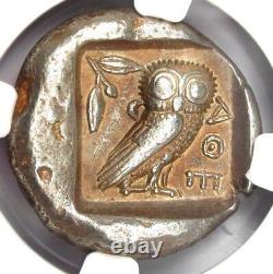 Athènes Athena Owl Tetradrachm Coin 475-465 Bc Ngc Choice Vf Première Édition