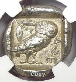 Athènes Athena Owl Tetradrachm Coin 475-465 Bc Ngc Xf (ef) Première Émission