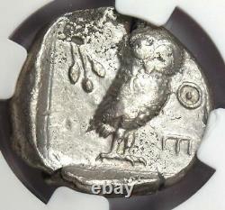 Athènes Athena Owl Tetradrachm Coin (510-480 Av. J.-c.) Ngc Choice Vf Early Issue